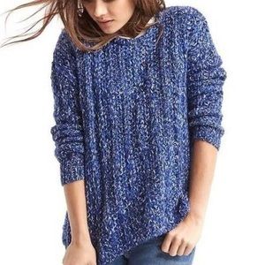 GAP Alpaca Sweater Chunky Blue Wool